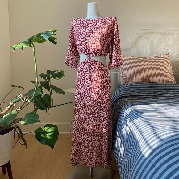Reformation Benny Dress Grenadine Size 2 - Picture 1 of 13